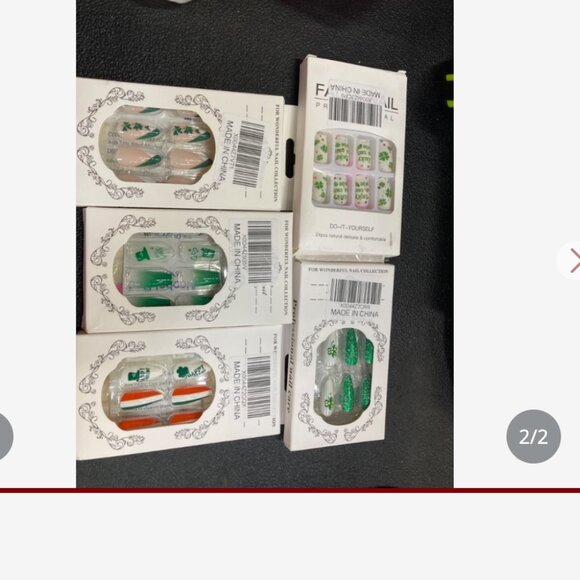 ASSORTED 5 (FIVE)! PACK OF FAKE NAILS NEW IN BOXES - Picture 2 of 2